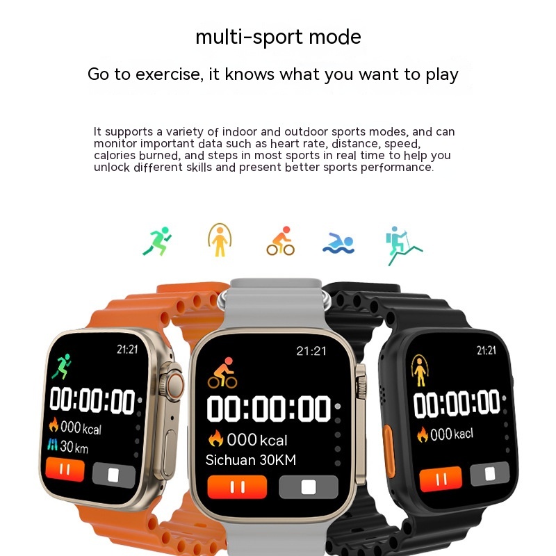 Đồng Hồ Thông Minh t800ultra 49mm Đa Năng Và Phụ Kiện