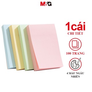 M&g giấy note ghi chú bộ 100 giấy ghi chú 4 màu 76 76mm /76*19mm