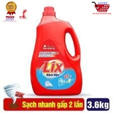 Nước Giặt Lix Đậm Đặc 3,6kg- Dành cho giặt máy và giặt tay