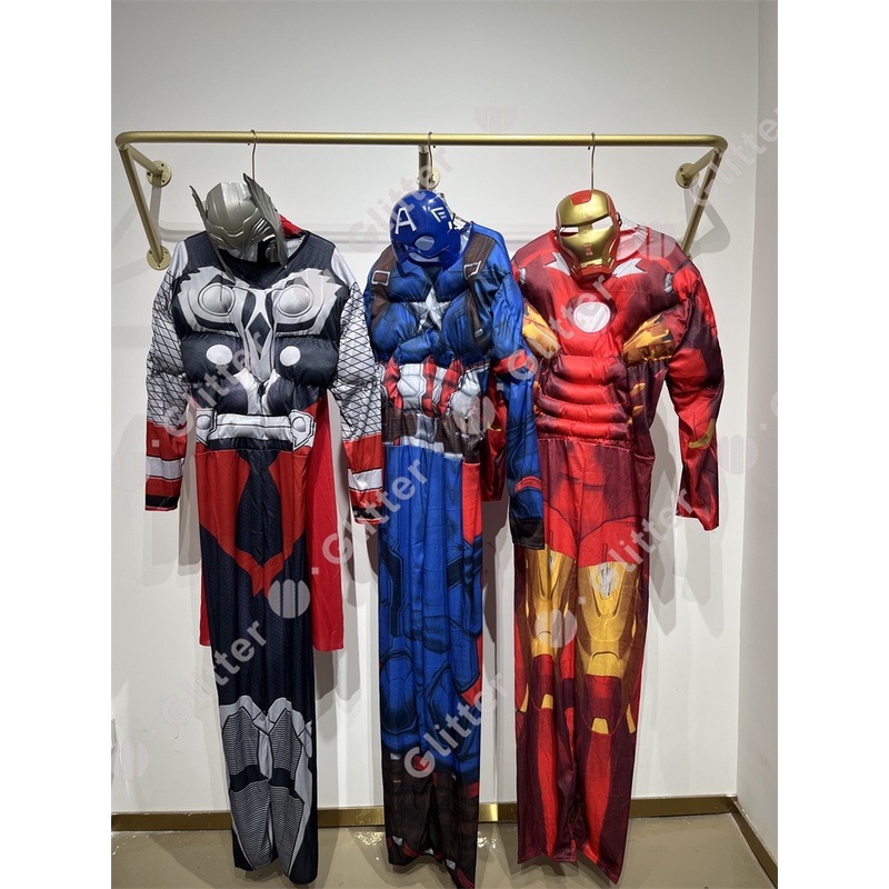 Bộ Áo Liền Quần Hóa Trang Siêu Anh Hùng Người Nhện Người Sắt hulk thor batman Cho Nam