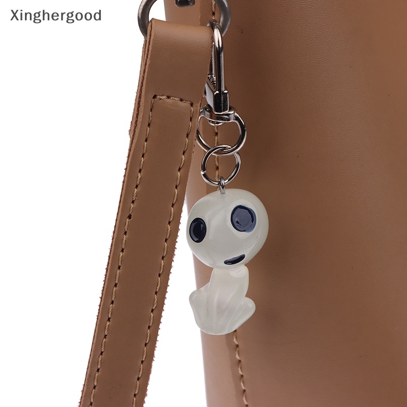 Xinghergood Móc Chìa Khóa resin Hình Người Ngoài Hành Tinh Màu Dạ Quang Dễ Thương