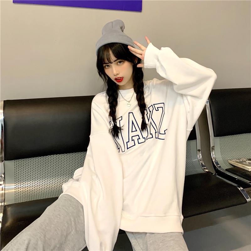 Áo Nỉ Nữ Dài Tay Form Rộng Thời Trang Hàn 2024