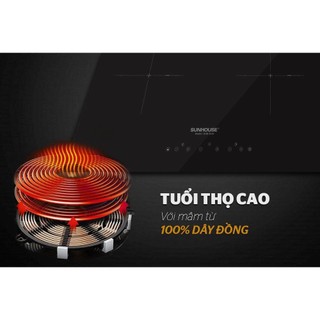 BẾP ĐÔI ĐIỆN TỪ SUNHOUSE SHB-DI01, Tổng công suất
4000W , Chế độ hẹn giờ, khóa trẻ em tiện lợi, Bảo hành
36 tháng