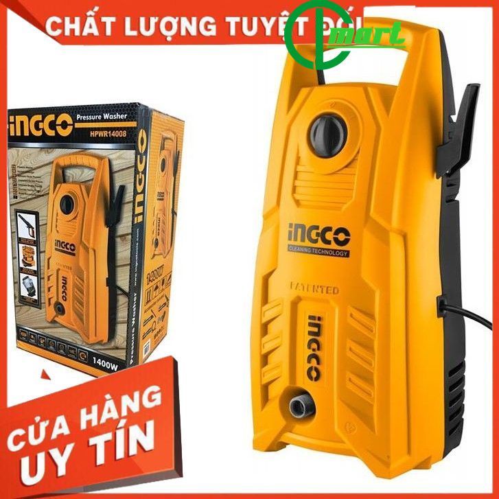 MÁY XỊT RỬA XE ÁP LỰC CAO INGCO 1400W HPWR14008 ( tặng kèm 1 bộ nối ống Ingco)