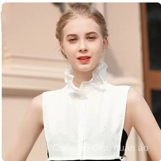 Cổ Áo Sơ Mi Giả Nấm Giả Viền Bèo Thời Trang Thu Đông Mới Cho Nữ