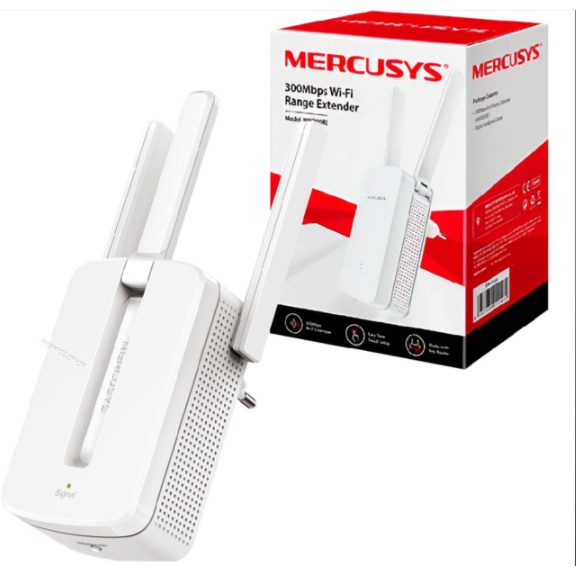 Kích sóng MERCUSYS MW300RE Chính hãng (3 anten, 300Mbps)