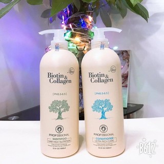[ SHOP ONLINE ]  [FREE SHIP] Cặp dầu gội xả Biotin collagen (Dung tích mỗi chai 1000 ml)