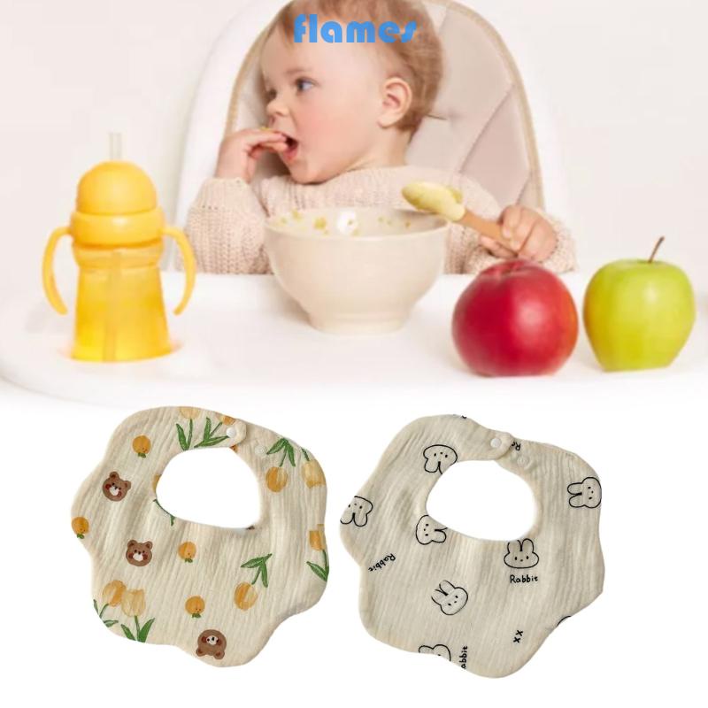 Yếm Ăn Cotton Thấm Hút Tốt Tiện Dụng Cho Bé