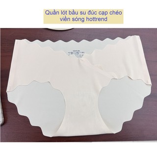 Quần lót Bầu su đúc cạp chéo không viền lượn sóng, đũng quần kháng khuẩn, mềm mịn thoáng khí