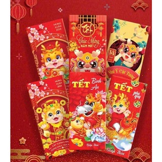 Block 6 bao  lì xì 2024 - mẫu ngẫu nhiên