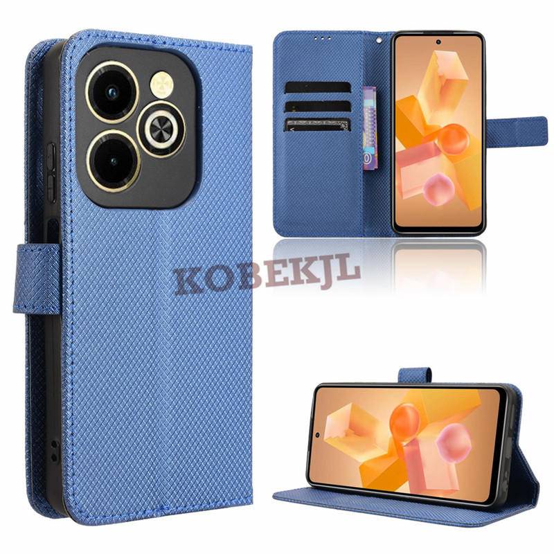 Infinix Hot 40i Ốp Lưng Lật Kim Cương Da PU Ví Khe Cắm Thẻ Vỏ Điện Thoại Infinix Hot 40i X6528B 40 3