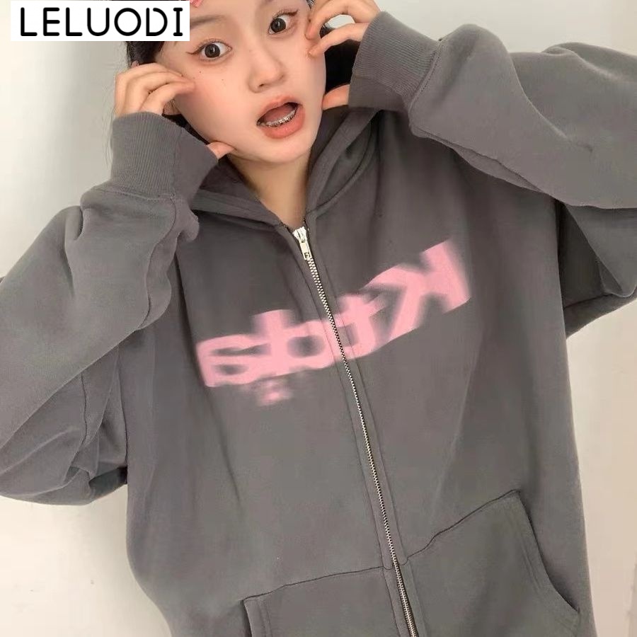 LELUODI Áo Khoác hoodie áo khoác nữ zip hoodie Thanh lịch casual Độc đáo Durable WJK2390ZAO 37Z230914