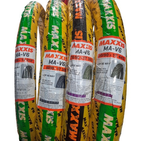 Vỏ xe máy Maxxis V6 mẫu xương cá Xe số " kèm ruột "