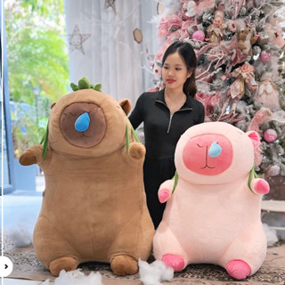 Gấu bông chuột capybara , gấu bông capybara khổng lồ đeo balo chảy nước mũi QC