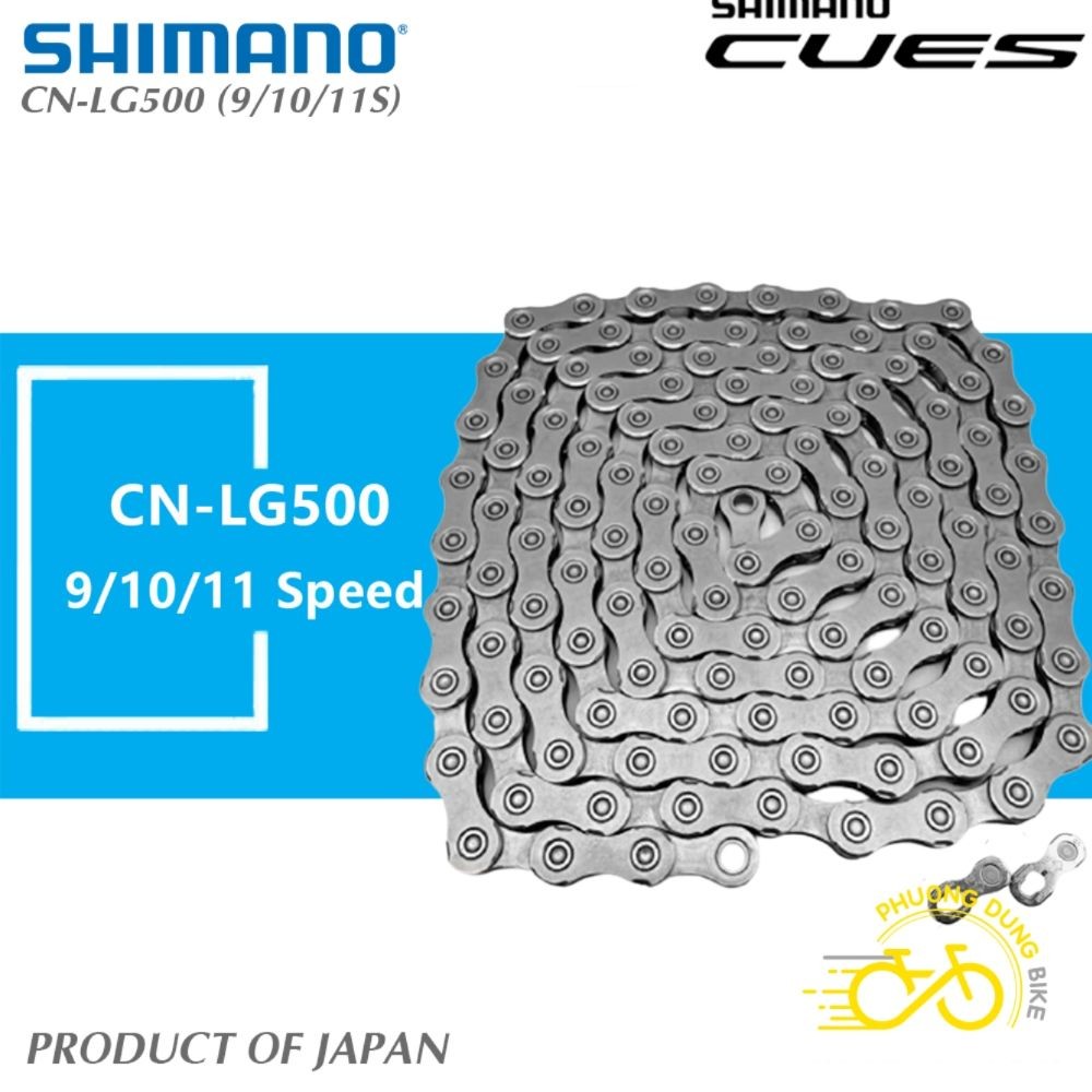 Xích sên xe đạp SHIMANO CN LG500 9 10 11 Speed (Không Hộp) – Hàng Chính Hãng