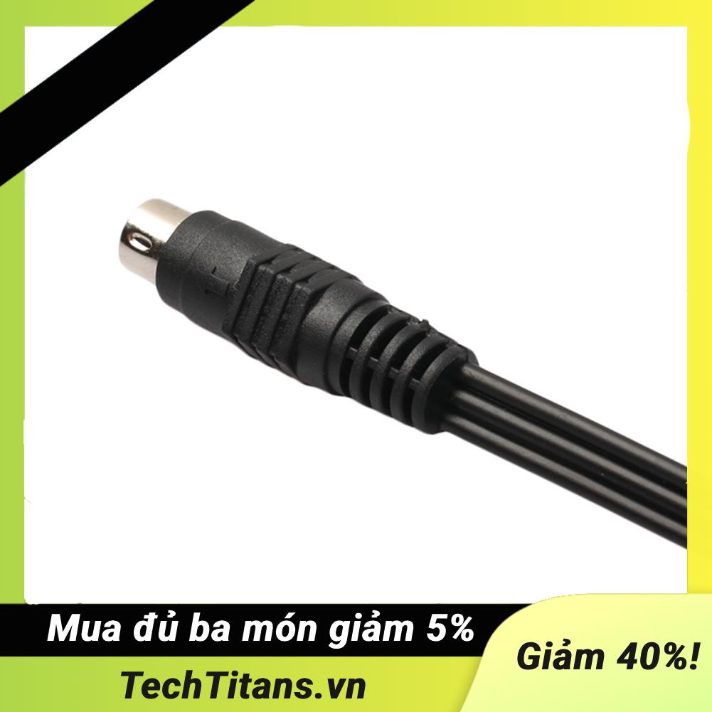 Dây Cáp Chuyển Đổi 4 pin s-video Sang 3 rca Dài 28Cm / 11 inch Cho Máy Tính