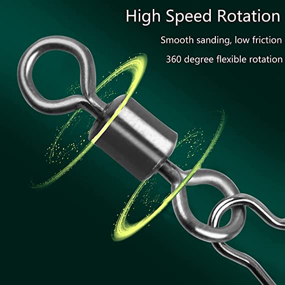 Set 50 Vòng Nối Xoay Câu Cá 10lb-110lb Bằng Thép Không Gỉ