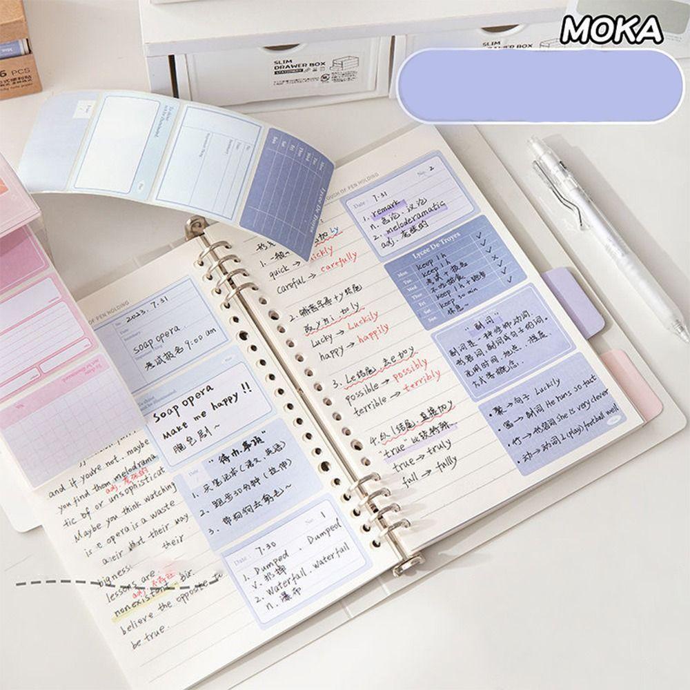 Hộp 256 Miếng Dán Ghi Chú Màu gradient Đơn Giản Sáng Tạo diy