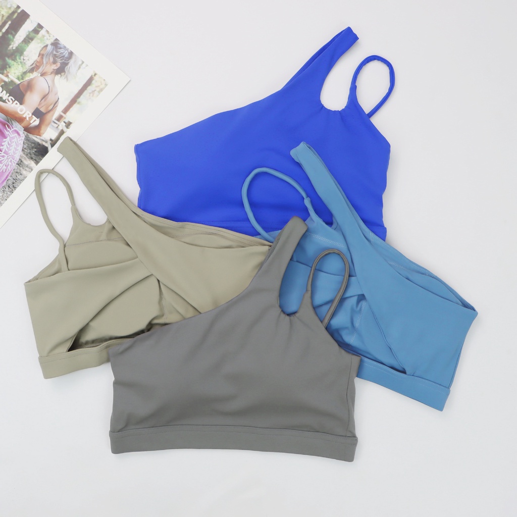 Áo Ngực Thể Thao Một Dây Chéo Lưng Tập Yoga Làm Đẹp Cho Nữ