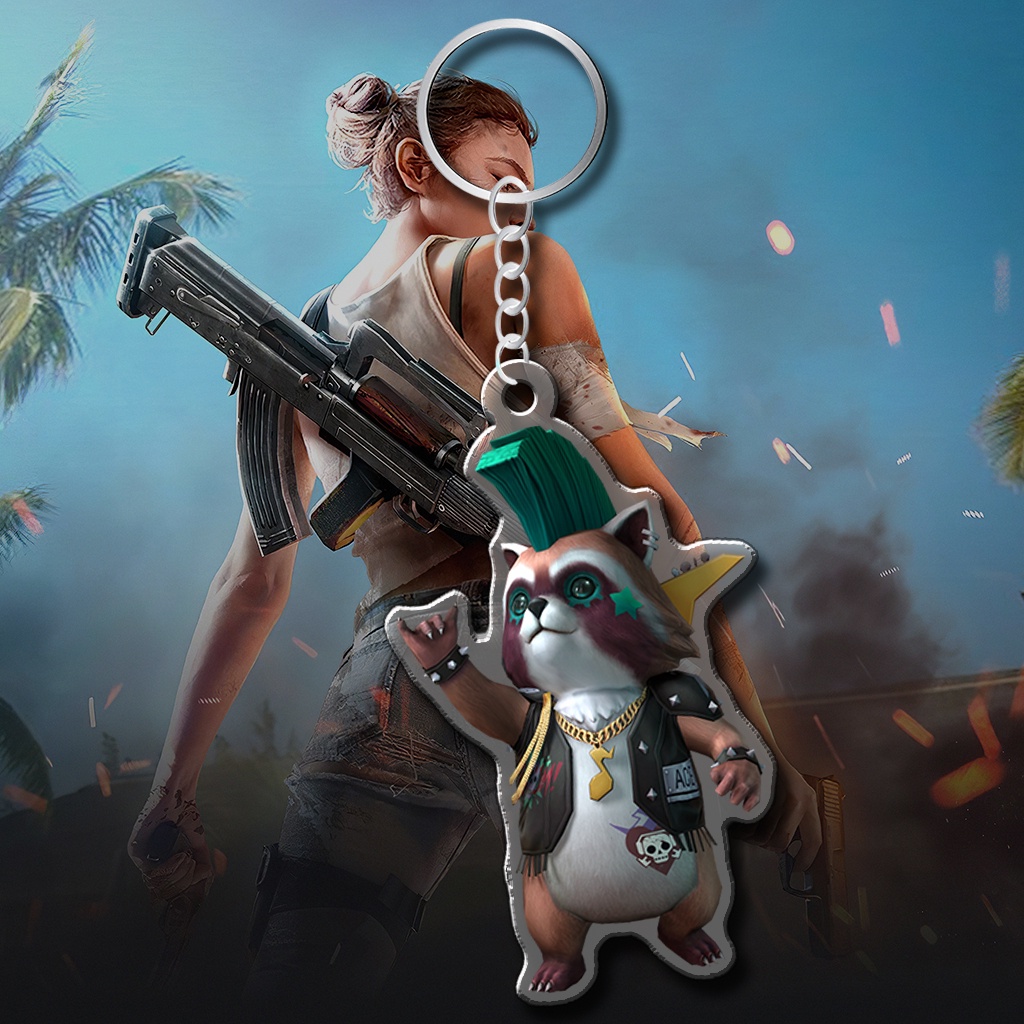 Móc Khoá Free Fire Avron Thám Tử Panda Rockie Game FPS Sinh Tồn Chibi Cute Trang Trí Túi Sách, Balo, Cặp Sách