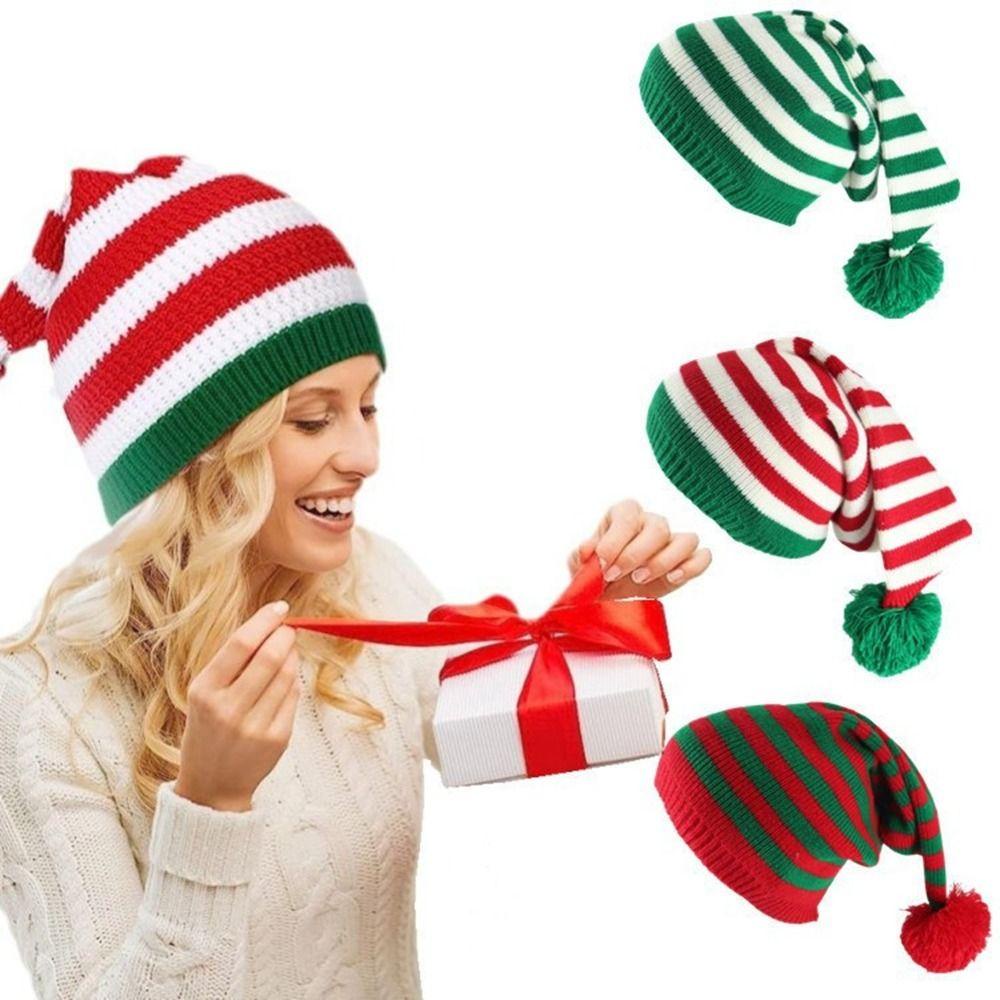Dalton Mũ beanie Dệt Kim Màu Xanh Lá / Đỏ / Xanh Lá Họa Tiết Ông Già Noel / Ông Già Noel Giải Trí Giáng Sinh Cho Nữ / Bé Gái