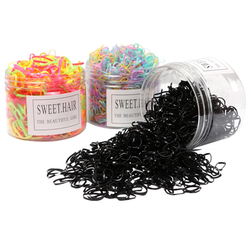 Dây Buộc Tóc Cao Su mini Co Giãn Nhiều Màu Dễ Thương Phong Cách Hàn Quốc Cho Bé Gái