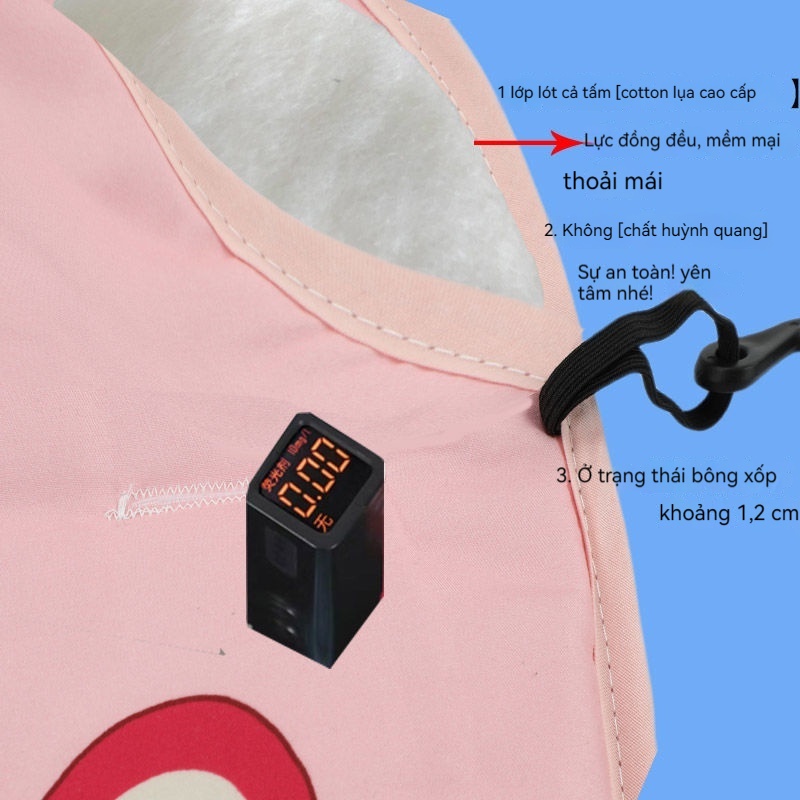 Đệm Lót Xe Đẩy Em Bé Hai Mặt Bằng cotton Dày Dặn Thông Dụng
