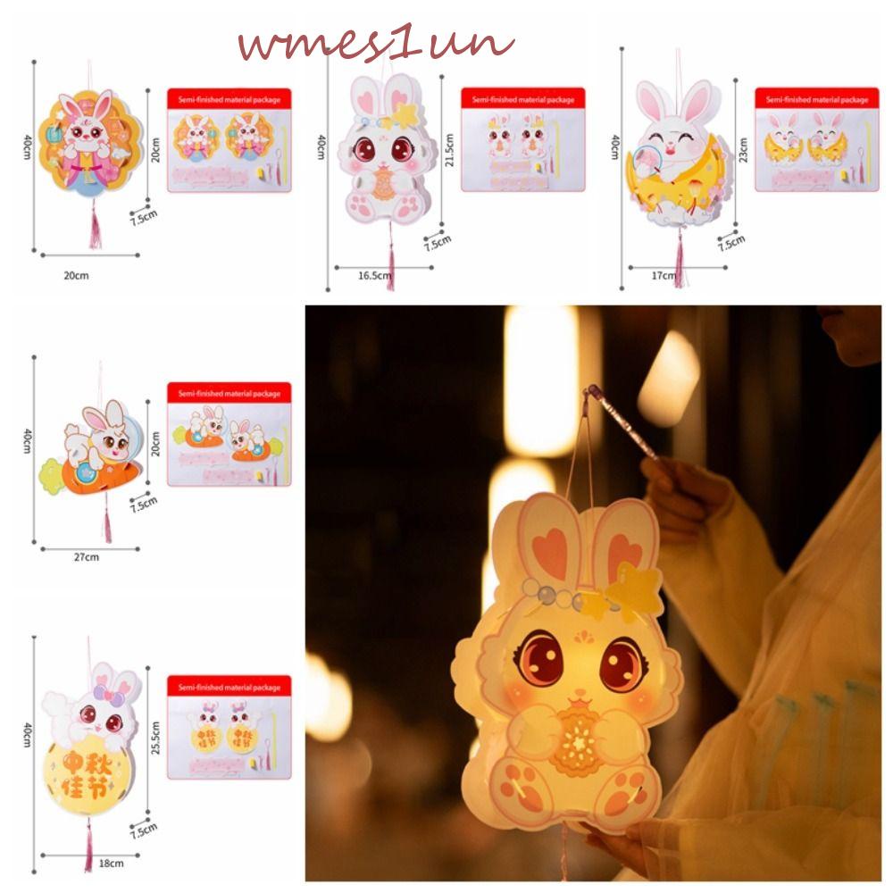 Wmes15h Bộ Dụng Cụ Làm Đèn Lồng Hoạt Hình Thỏ Thủ Công Bằng pp Trang T