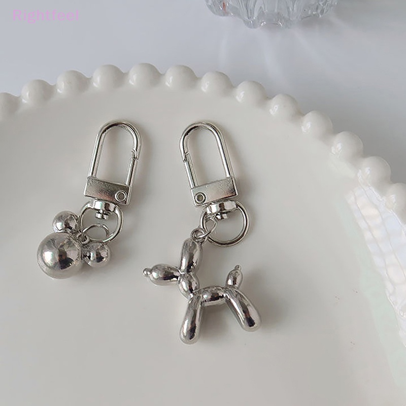 Qfeel Móc Chìa Khóa Hình Chú Chó Và Bong Bóng Cá Tính Vui Nhộn Dùng Làm Quà Tặng Cho Bạn Gái / Bạn Gái Mới
