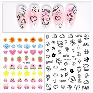 Nail sticker 3D hình dán ngộ nghĩnh cute trang trí móng sticker dán móng tay móng chân