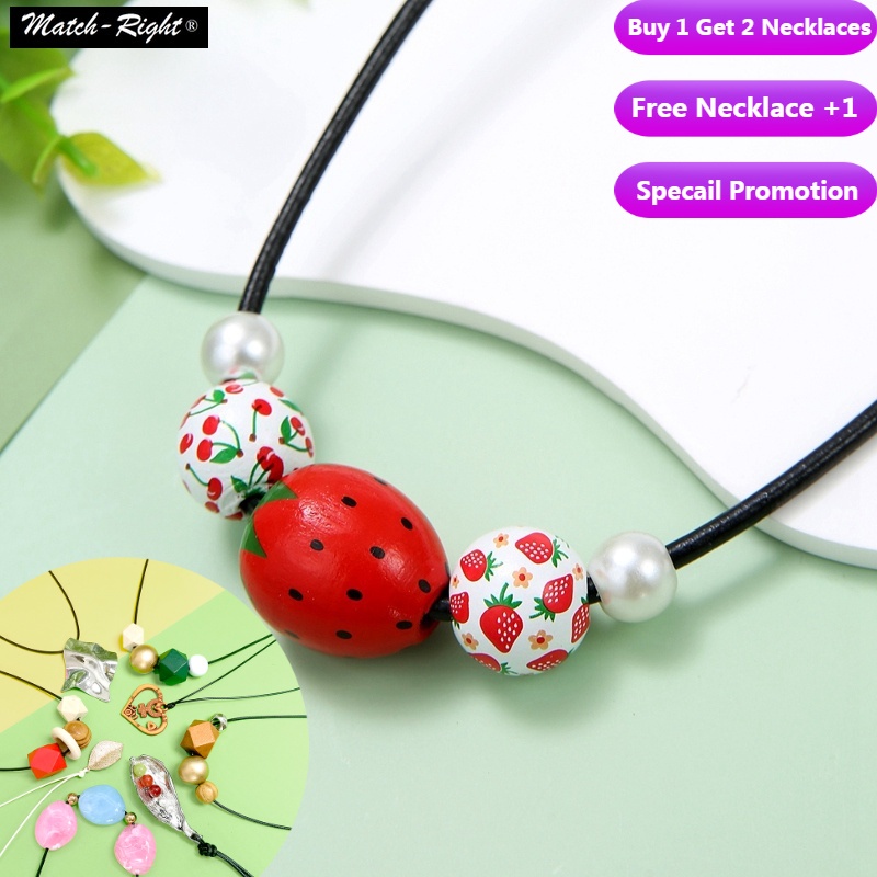 Vòng Cổ Hạt Cườm Nhiều Màu Sắc Kẹo Ngọt Hình Trái Cây Lá Chanh Dễ Thương [Gửi Ngẫu Nhiên Miễn Phí]