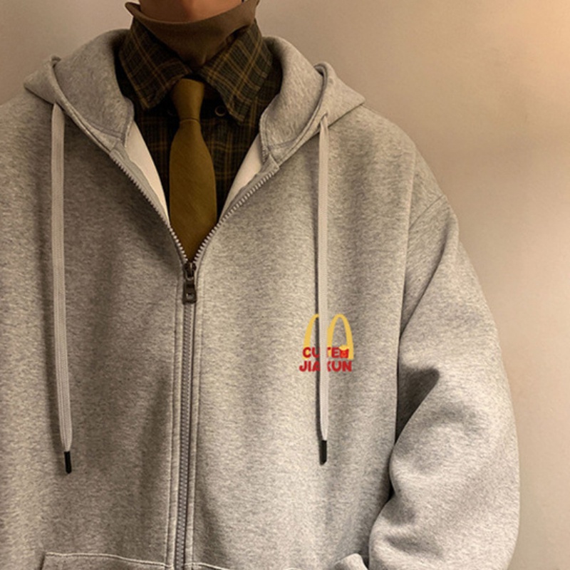 Áo Khoác Hoodie Chui Đầu In Hình Mcdonald 2023 Phong Cách Mỹ Thời Trang Thu Đông Cho Cặp Đôi