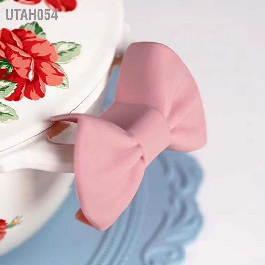 Lót Xoong nồi nhà bếp silicone hình nơ dễ thương - Găng Tay Silicone Chống Trượtt  Chống Bỏng