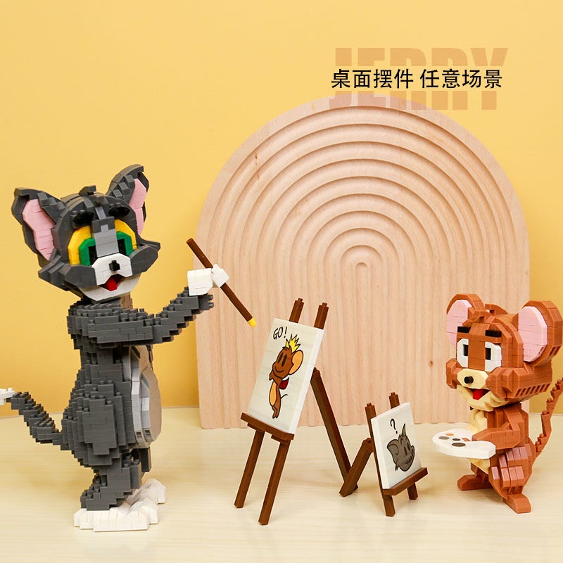 Đồ Chơi Lắp Ráp Mô Hình Nhân Vật tom Và jerry