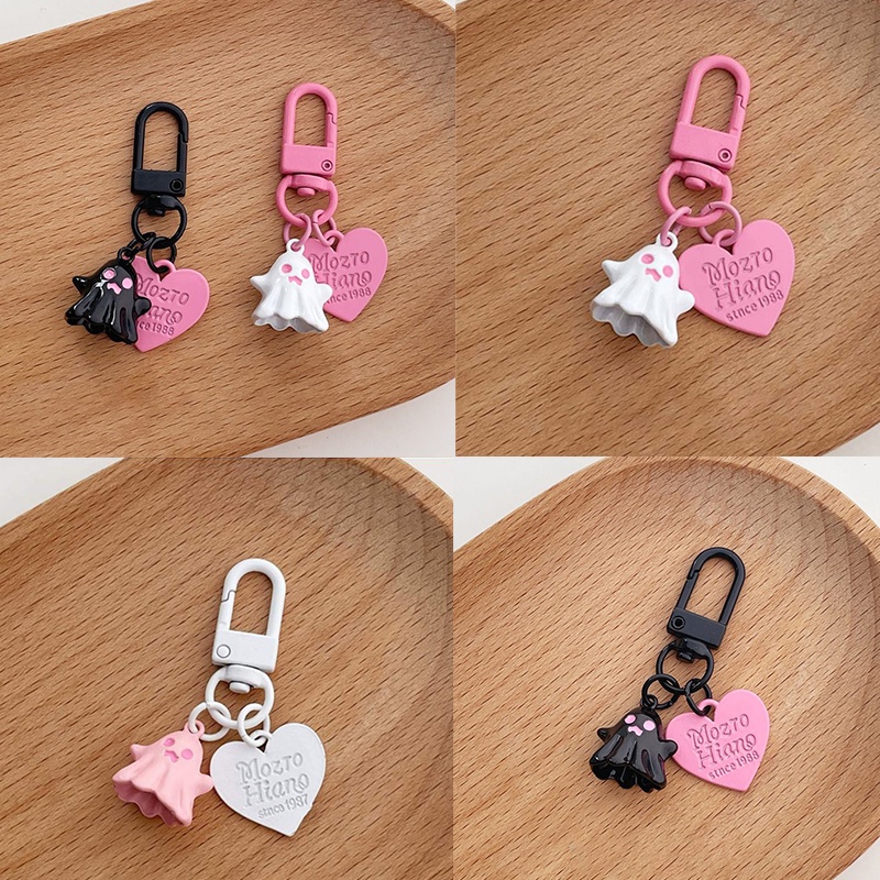 Móc Khóa Hình Ma Quỷ Nhỏ Màu Đen Hồng Cá Tính Dễ Thương yk