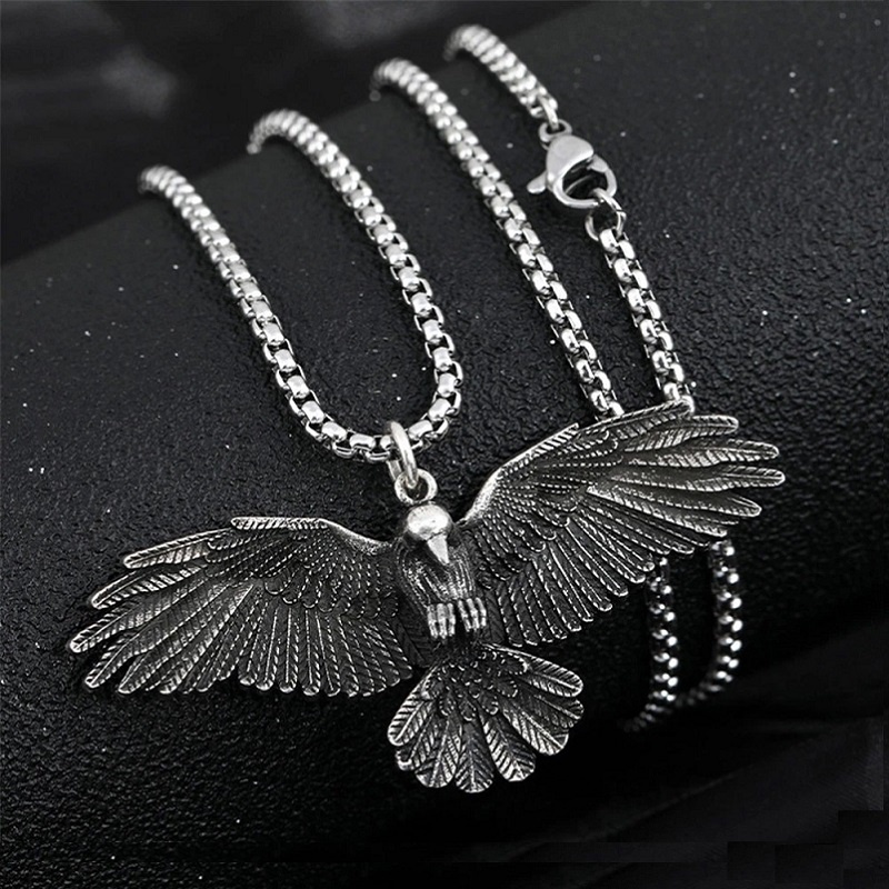 Vòng cổ Mặt Đại Bàng Phong Cách hip hop Thời Trang Cho Nam