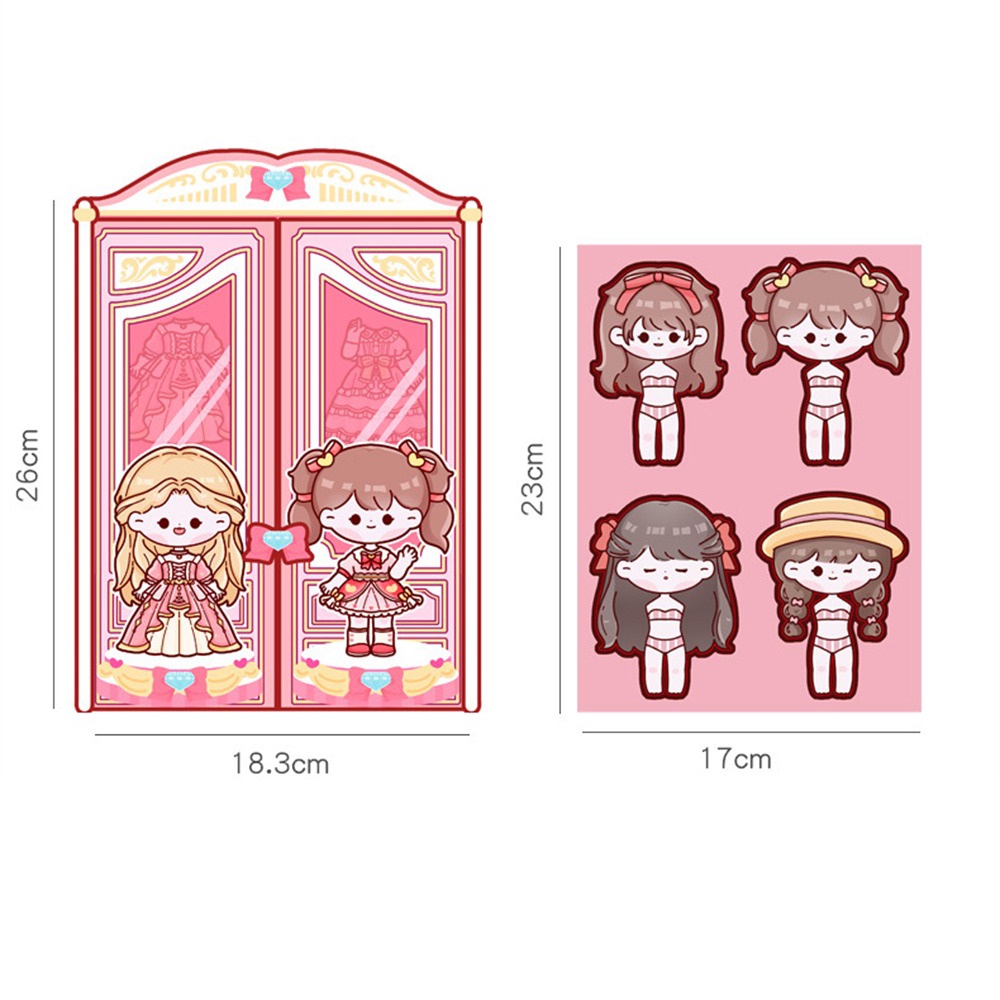 MOMO Sauce Dress Tủ quần áo Sách yên tĩnh Handmade DIY Sticker Book cho trẻ em Sách Doudou giải nén Sách hướng dẫn Guka Chất liệu ღ Giá thấp nhất