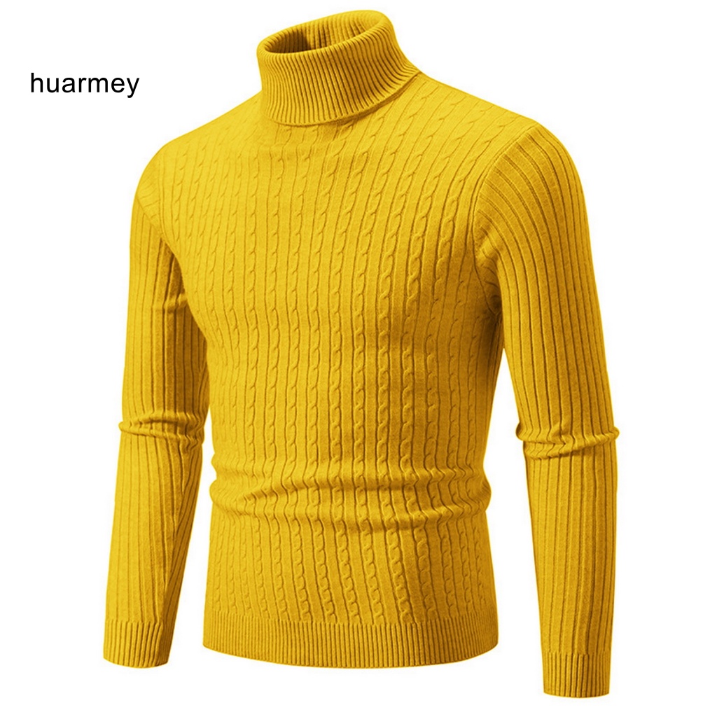 Huarmey Áo sweater Dệt Kim Cổ Lọ Thời Trang Mùa Đông Ấm Áp Cho Nam