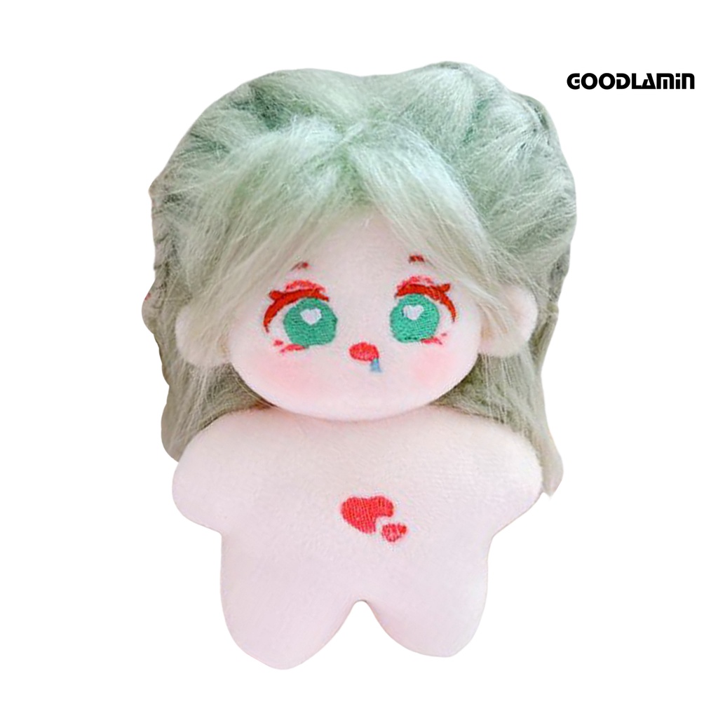 Goodlarxx Búp Bê Nhồi Bông 10cm Thêu Hình Mặt Gấu Trúc Tóc Dài Mặc Đồ Dễ Thương Điện Tử