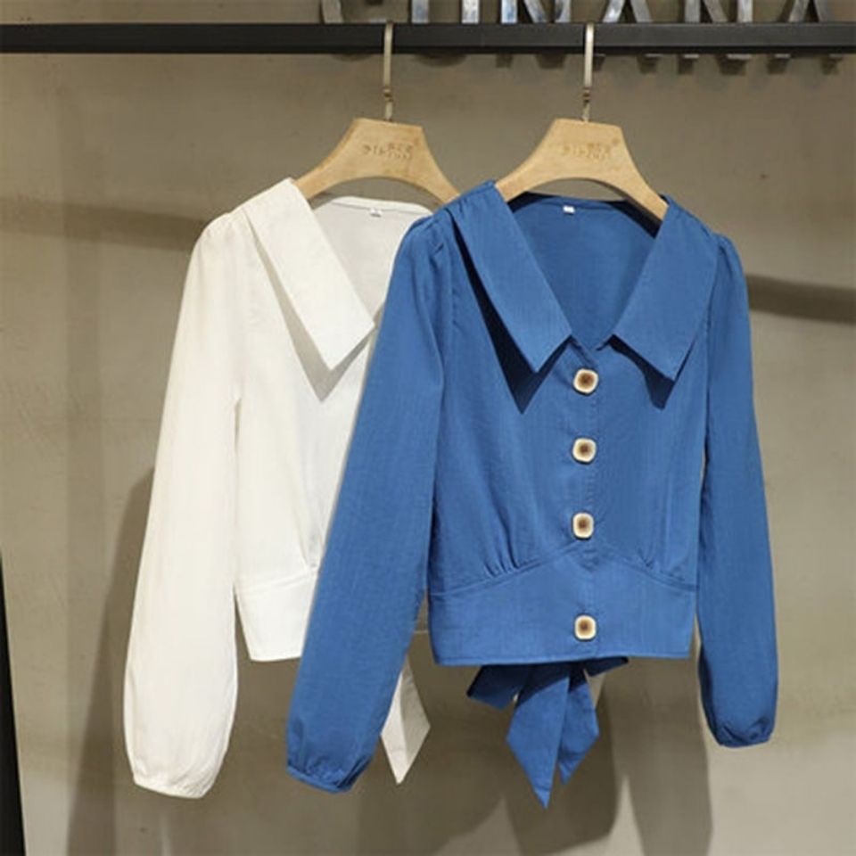 Áo Sơ Mi Nữ Tay Dài Cổ Búp Bê Phong Cách Thời Trang Châu Âu Mới