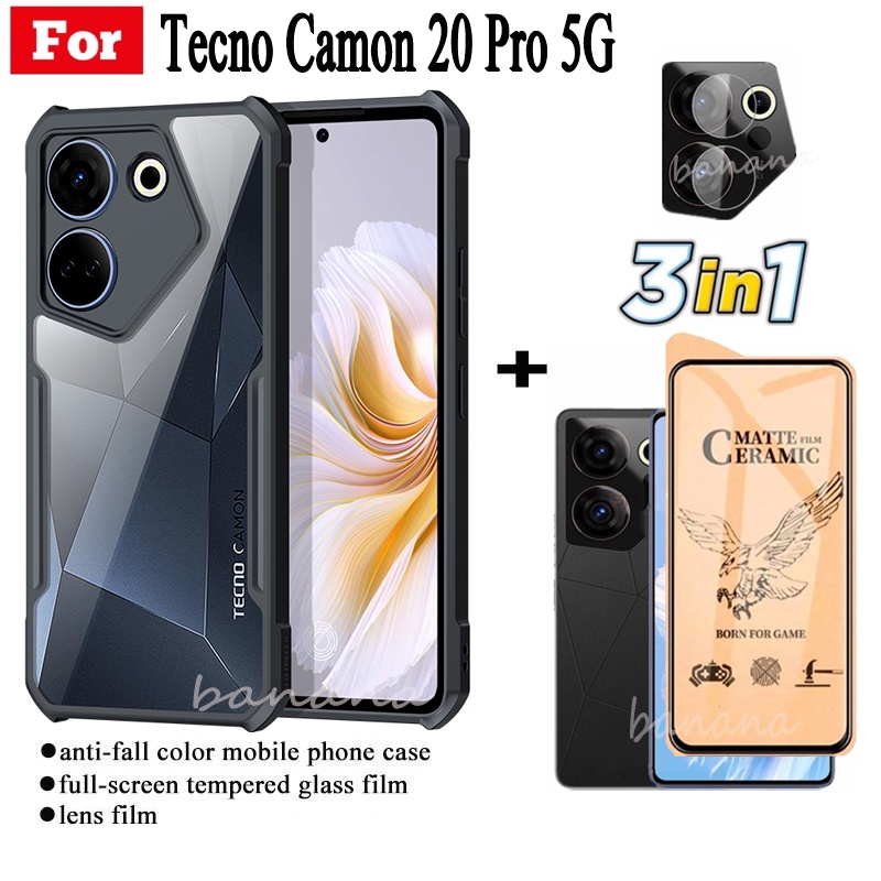 Ốp Điện Thoại Gốm Chống Sốc 3 Trong 1 Cho tecno camon 20 pro 5g camon20 pro