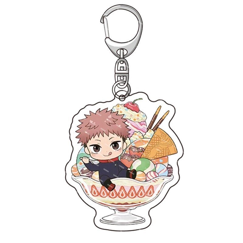 Móc khoá Anime Jujutsu Kaisen Gojo Geto Itadori Sukuna Toji in 2 mặt rõ nét nhựa Acrylic Phụ kiện trang trí chibi cute