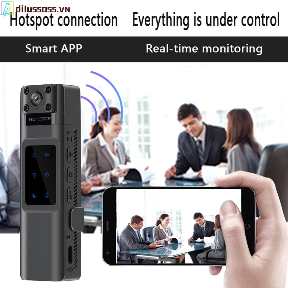 Máy Ghi Hình Kỹ Thuật Số dilussoss.vn 1080p hd mini wifi Góc Rộng 130 Độ