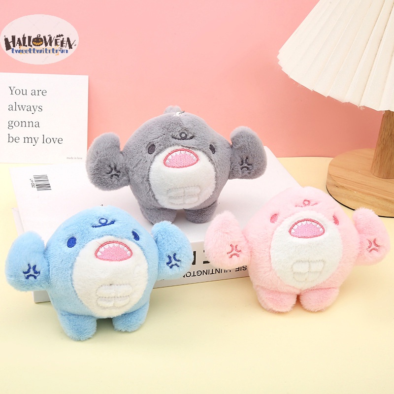 Tri Móc Khóa Hình Cá Mập Nhồi Bông Dễ Thương