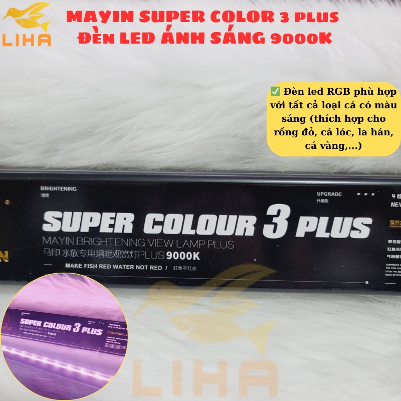 Đèn MAYIN SUPER COLOR 3 PLUS 9000K - Đèn Led Cao Cấp Huyết Long, Cá Lóc, Cá Vàng
