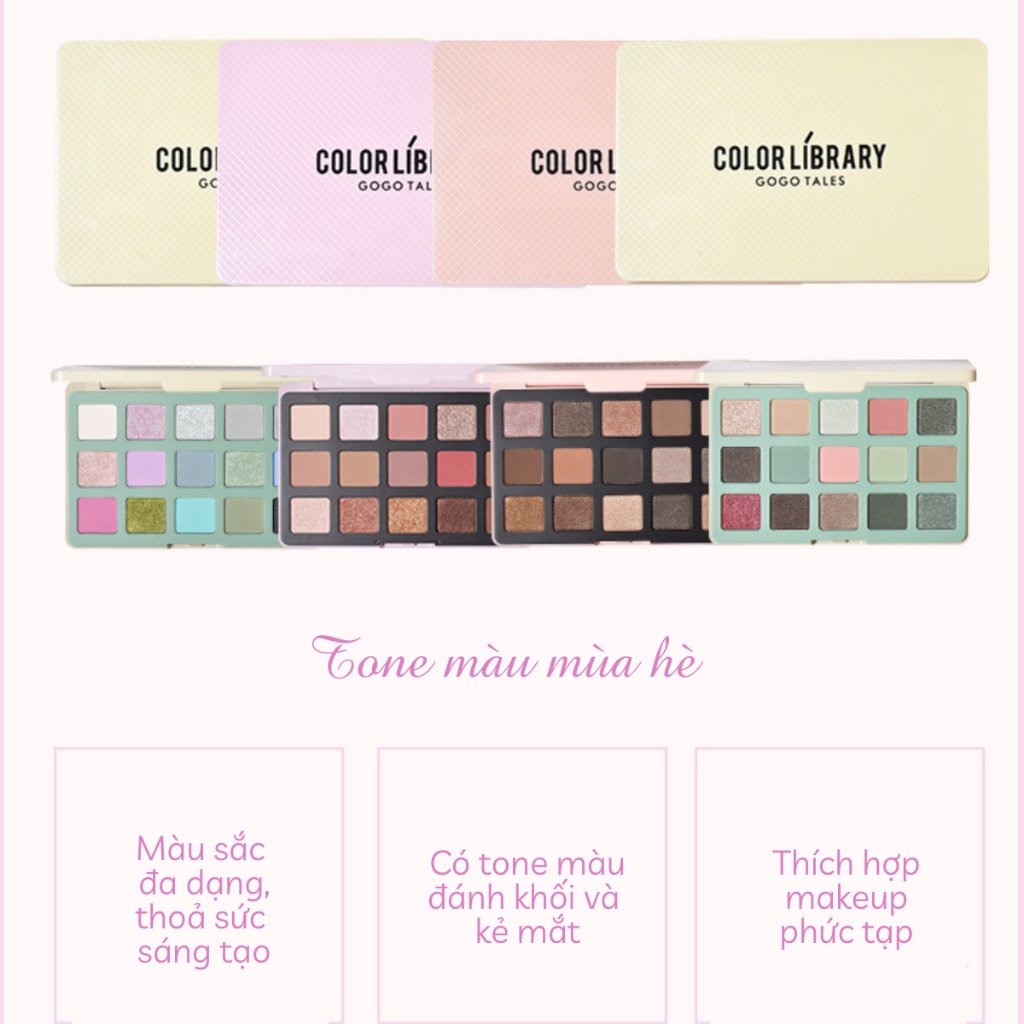 Bảng phấn mắt Gogo tales 15 màu nhũ mắt nội địa trung nhiều màu chính hãng GT522 .