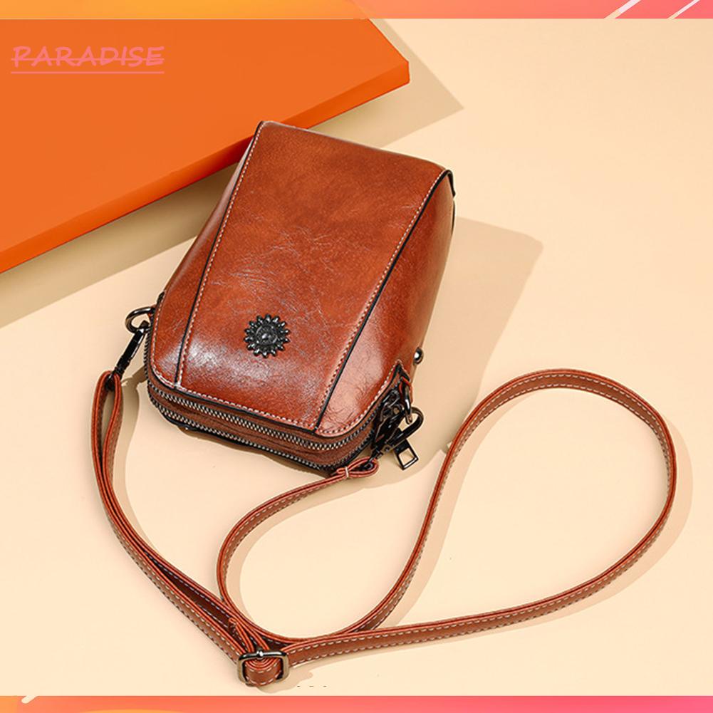 Túi Da Đeo Chéo Đựng Điện Thoại / Tiền Xu 1.vn Chống Thấm Nước Dễ Phối Đồ Cho Nữ