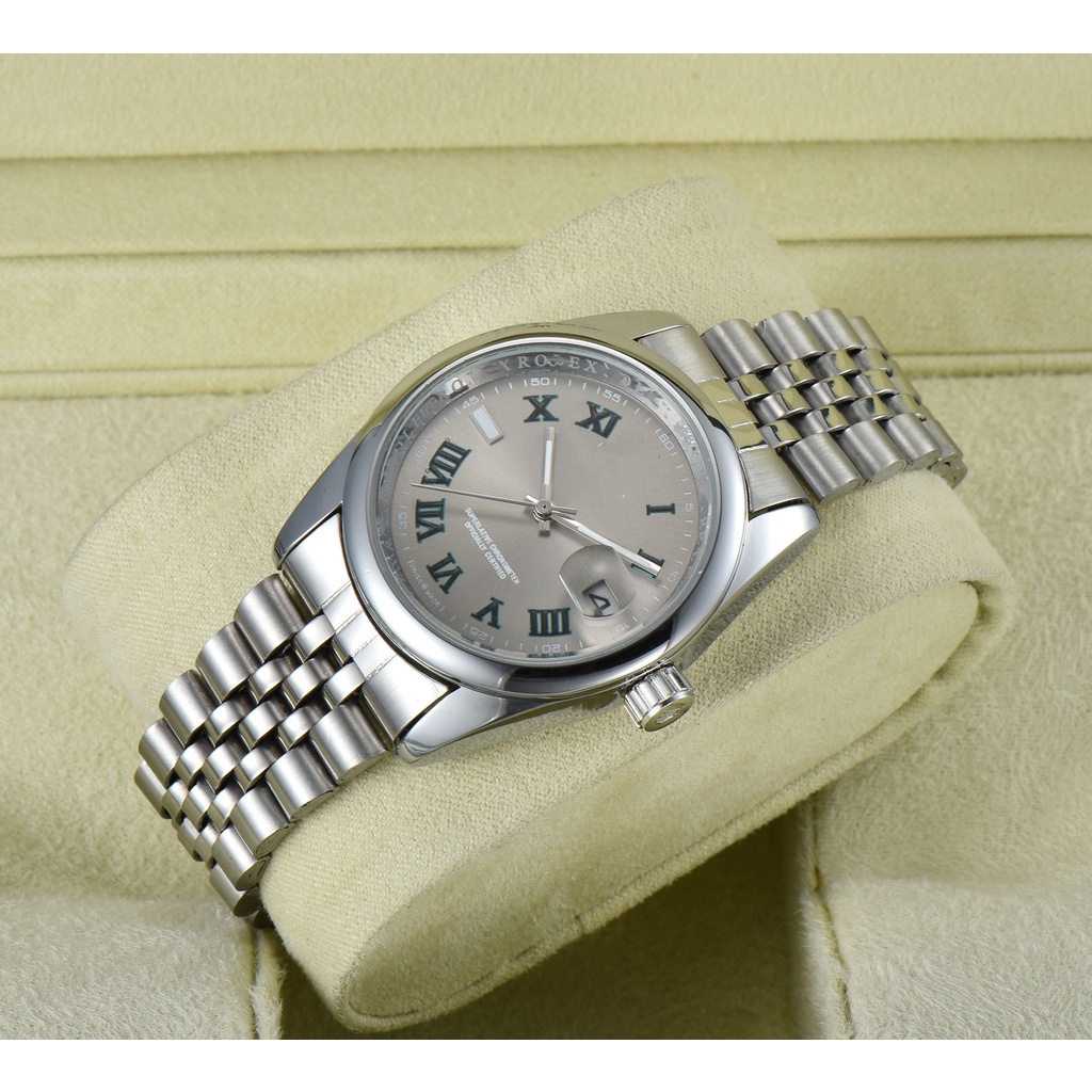 Đồng Hồ Thạch Anh Bằng Hợp Kim Màu Xanh Ô Liu 36mm Cá Tính Cho Nam