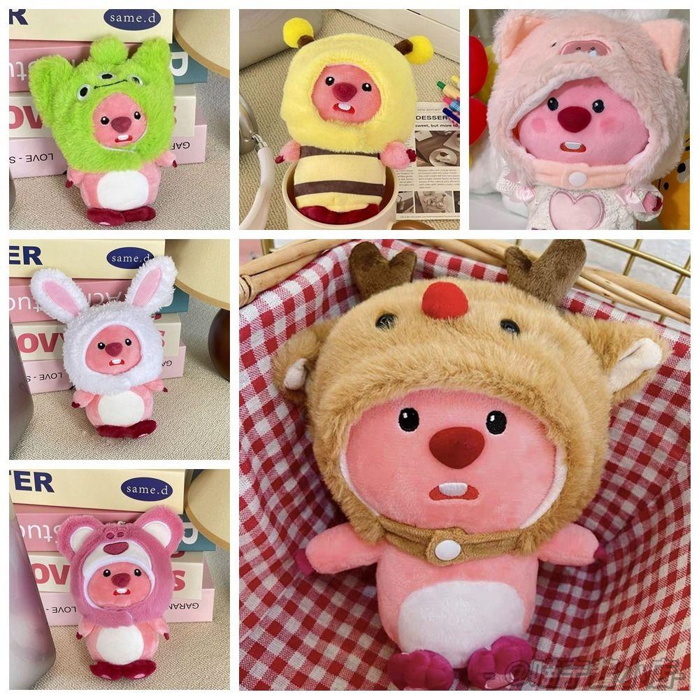 September Móc Khóa Nhồi Bông Màu Hồng beaver ruby Hoạt Hình Dễ Thương