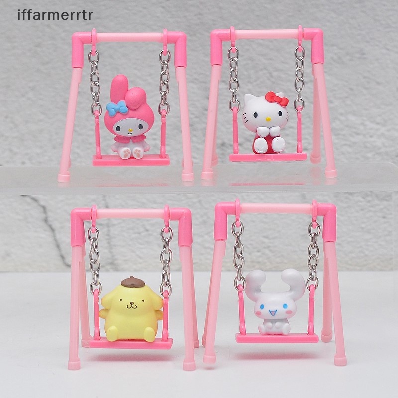 Nếu hello kitty Mô Hình Nhân Vật cinnamoroll melody purin Chơi Trên Xích Đu Quà Tặng sanrio hye